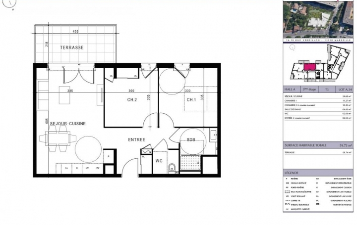 IMMOBILIERE ARTHUR - Plan de Cuques : Appartement | MARSEILLE (13010) | 59 m2 | 850 € 